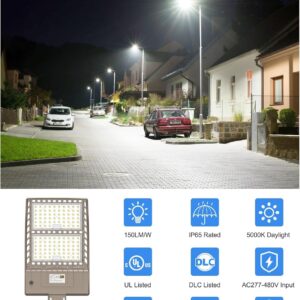 KUKUPPO 10 Pack 400W LED Parking Lot Light 60,000LM, DLC UL Listed Industrial Grade LED Shoebox Parking Pole Light 5000K IP65 Waterproof with Slip Fitter 110V 120V