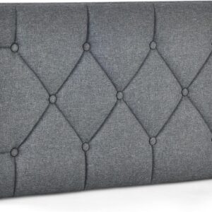 HOMGX Upholstered Twin/Twin XL Headboard, Linen Tufted Button Headboard for Bedroom & Guest Room, Wall-Mounted Single Headboard, Includes Connecting Device