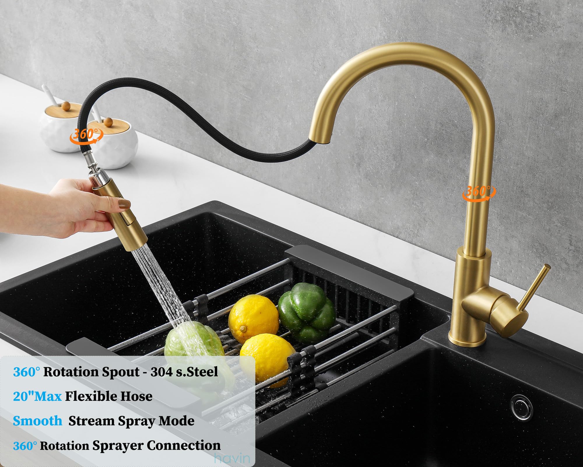 Havin Kitchen Faucet and Pot Filler Faucet