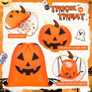 Silkfly 12 Pcs Halloween Drawstring Bags 12 x 10 Inch Trick or Treat Drawstring Backpack Bags Goody Gift Bags for Halloween Party