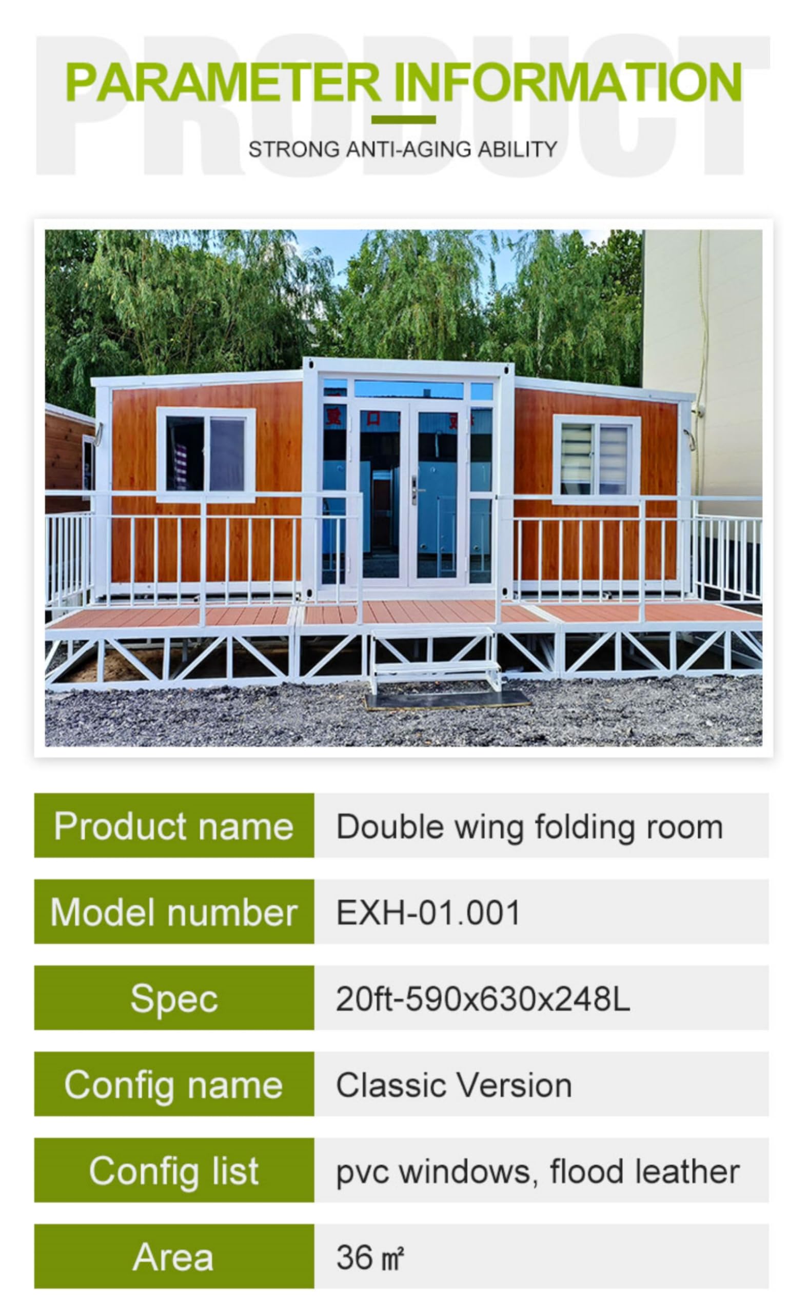 20ft portable prefabricated tiny house, customizable expandable mobile folding house, modular prefabricated container house suitable for hotel, stall, office, guard house, shop, villa, warehouse, etc.