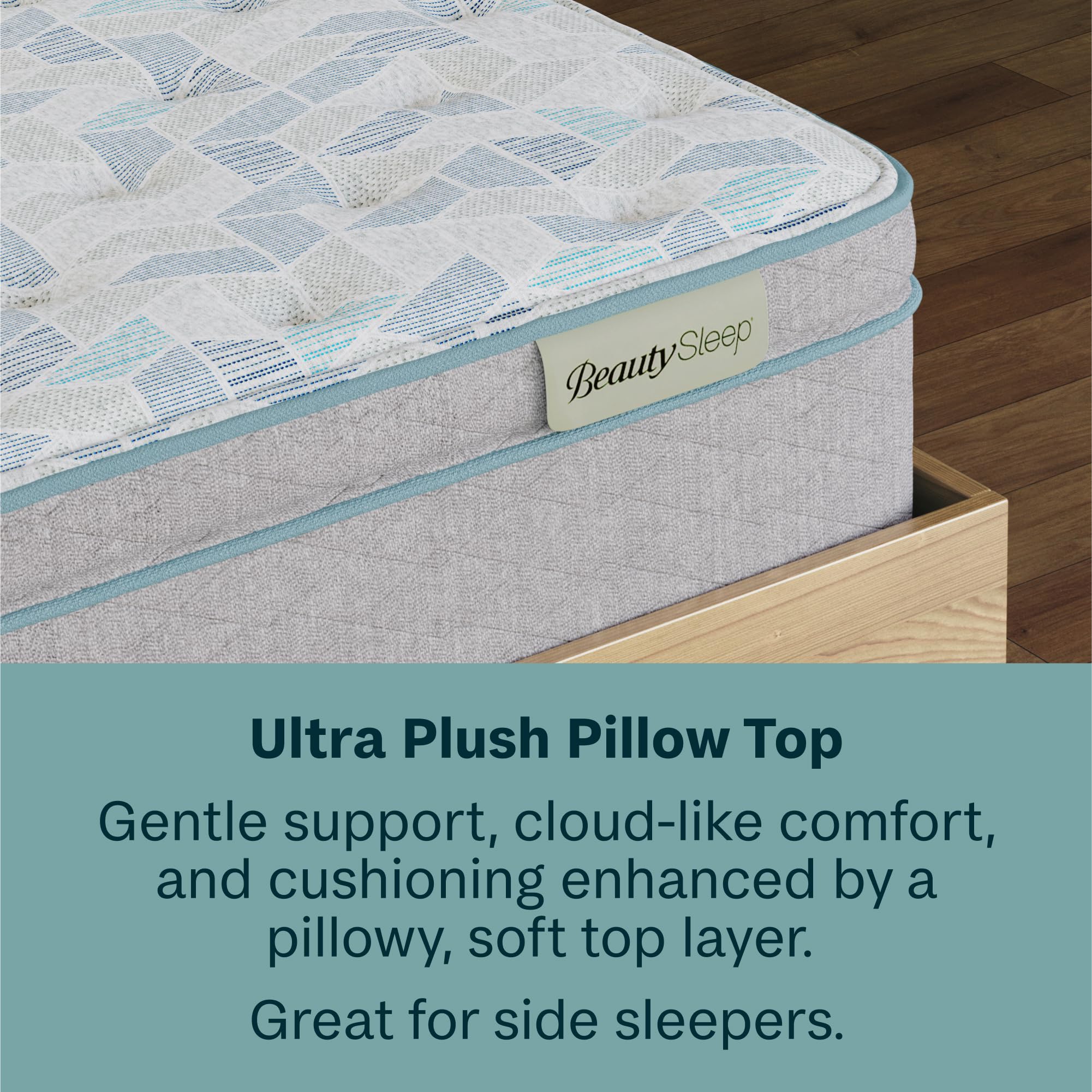 Beauty Sleep DreamRest Ultra Plush Pillow Top 14.25" Twin Mattress, Pocketed Coils, Cooling, Breathable, and Pressure Relieving - 100 Night Trial, CertiPUR-US Certified and 10 Year Limited Warranty