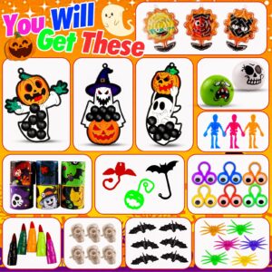 ChildFun 320 PCS Halloween Party Favors for Kids, Halloween Toys Bulk, Fidget Toys Bulk, Halloween Goodie Bag Stuffers, Halloween Classroom Favors, Halloween Treats Non Candy