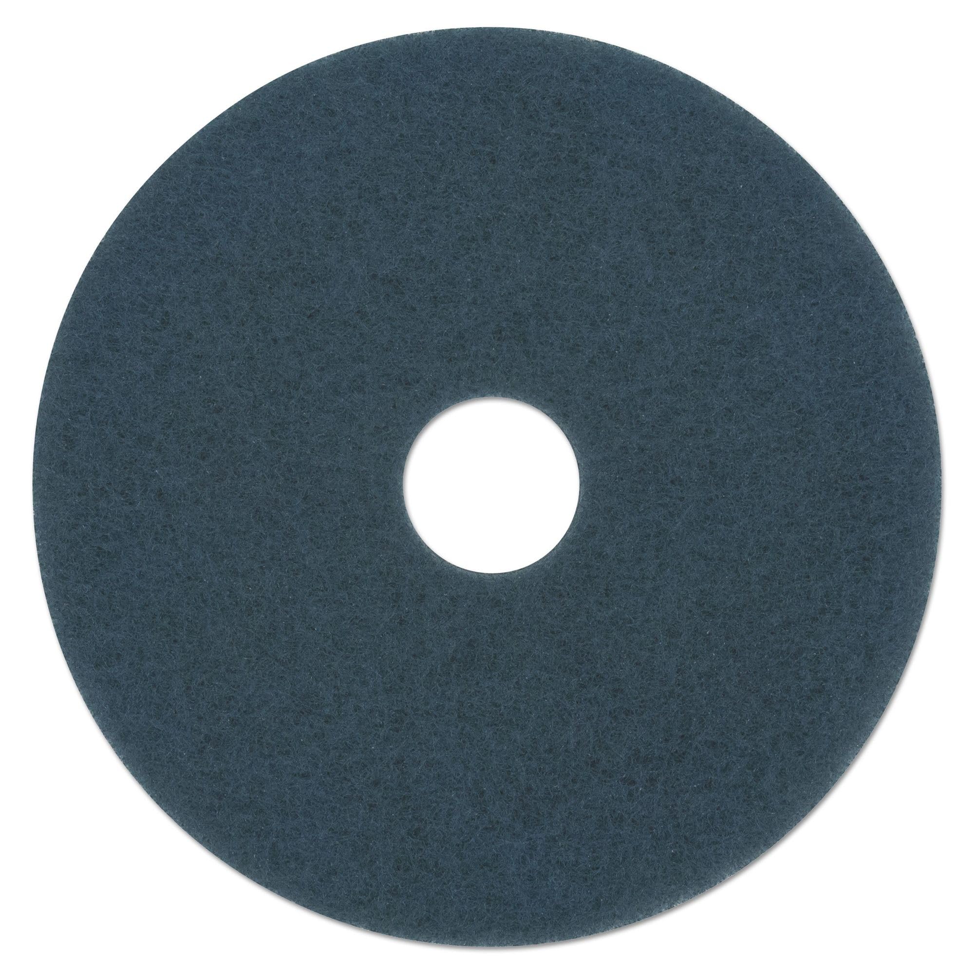 Boardwalk Scrubbing Floor Pads, 16" Diameter, Blue, 5/Carton