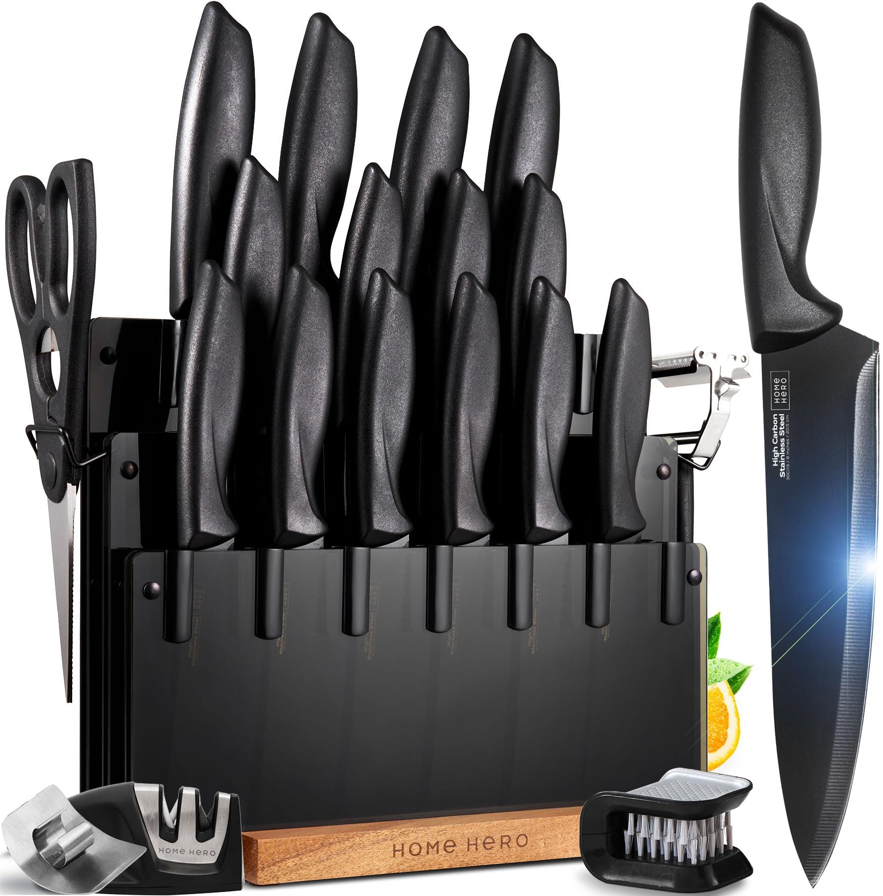 Home Hero 20 Pcs Knife Set + 35 Pcs Kitchen Utensils Set