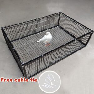 NEONMAN Pigeon Trap with Escape-Proof Design Pigeon Cage with One-Way Entry Encrypted Pigeon Automatic Pigeon Collection Chicken Cage and Bird Trap with Metal Welding Portable Easy Assembly(Black,28x1