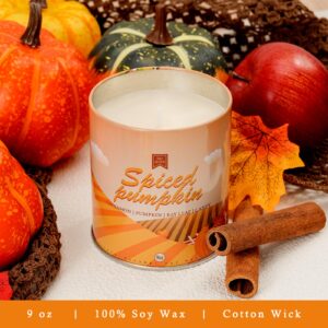 Fall Candle Set, Fall Scented Candles for Home, 4 Pack Autumn Candle Soy Wax Candles for Home Scent, Fall Gifts for Women Men, Fall Fragrance of Pumpkin/Autumn Wreath/Apple Pie/Clove Cinnamon