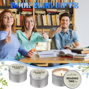 Nuanchu 8 Pcs Book Lover Candles Club Gifts 4 oz Book Scented Candle Reading Time Natural Soy Wax Candles for Book Lovers Librarian Bookish Club Gifts