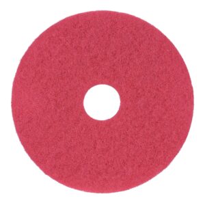 boardwalk buffing floor pads, 16" diameter, red, 5/carton