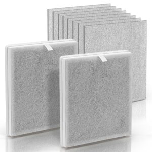 true hepa pure-zone air purifier replacement filter compatible with pure enrichment purezone air purifier filter and purezone 3-in-1 air purifier peairplg, 2 h13 true hepa filter & 8 extra pre-filter