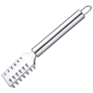 tuimiyisou fish scale planer fish scaler fish scale planer remover scraper sawtooth extractor stainless steel with firm grip kitchen tool