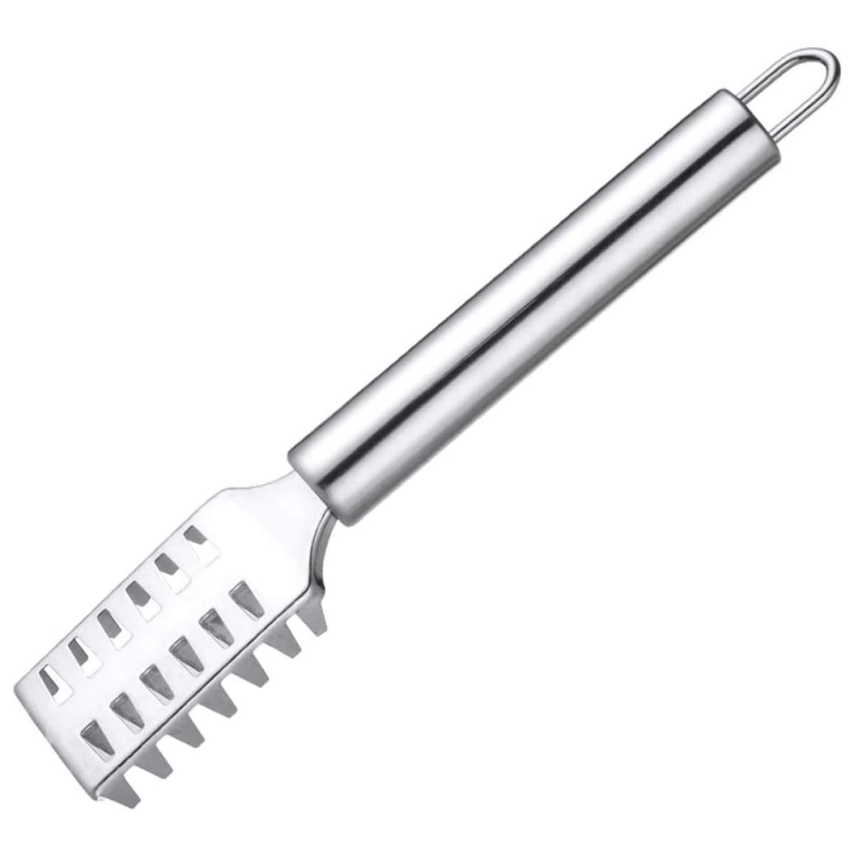 Tuimiyisou Fish Scale Planer Fish Scaler Fish Scale Planer Remover Scraper Sawtooth Extractor Stainless Steel with Firm Grip Kitchen Tool