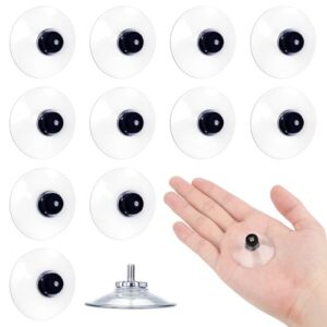 12pcs suction cup 40mm small suction cups suction cup hooks suction cups for glass window suction cups with screw nut for wall door bathroom car window glass porcelain panel marble