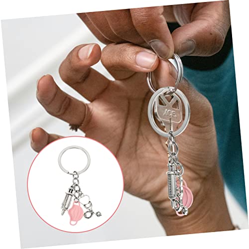 GALPADA 4pcs Stethoscope Keychain Key Fob Nurse Key Chain Novel Keychain Car Pendant Nurse Keychain Doctor Keychain Key Pendant Decorative Key Chain Nurse Key Ring Key Holder Alloy