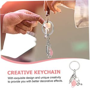 GALPADA 4pcs Stethoscope Keychain Key Fob Nurse Key Chain Novel Keychain Car Pendant Nurse Keychain Doctor Keychain Key Pendant Decorative Key Chain Nurse Key Ring Key Holder Alloy