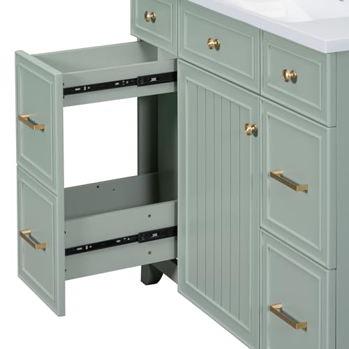 Eafurn 36" Bathroom Vanity with Sink Combo Set, Modern Undermount Shaker Cabinet, Includes Countertop & Integrated Sink, Soft Closing Door and 4 Drawers, Bath Room Dresser