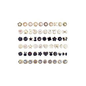 Charms for Socks 120pcs Random Pearl Brooch Buttons Rhinestone Brooch Pins Button Covers for Women Junk Sock Jewelry Charms Pins for Shoes Sneakers Sambas Shirt Hat Clothing Decorative Safety Button