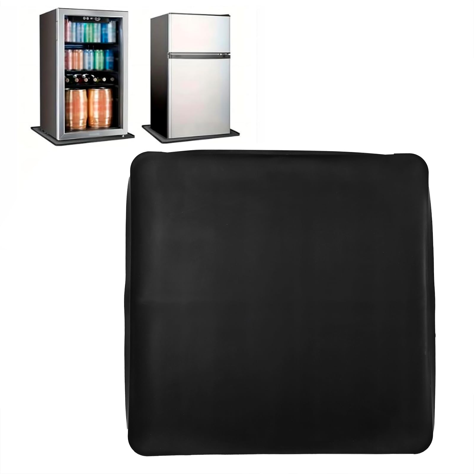 Anypro 24" x 24" x 0.8" Mini Fridge Silicone Mat with Convex Edge, Prevent Electrical Appliance Leaks and Spills, Providing Floor Protection for Mini Freezer, Washer, Dryer, Wine Cabinet