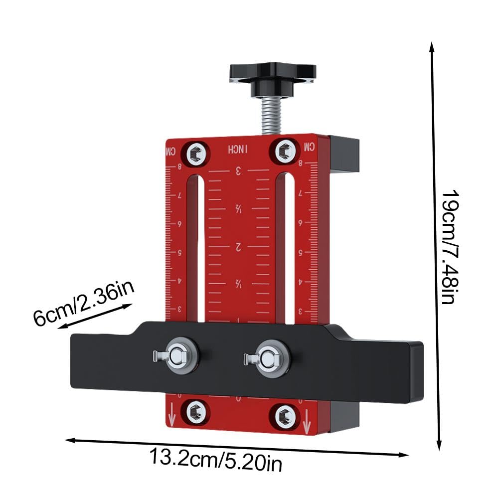 Adjustable Cabinet Door Installation Positioner,Aluminum Alloy Cabinet Hardware Jig,Versatile Hardware Jig High Protective Woodworking Tool for Effortless Alignment,Cabinet Door Mount Locator