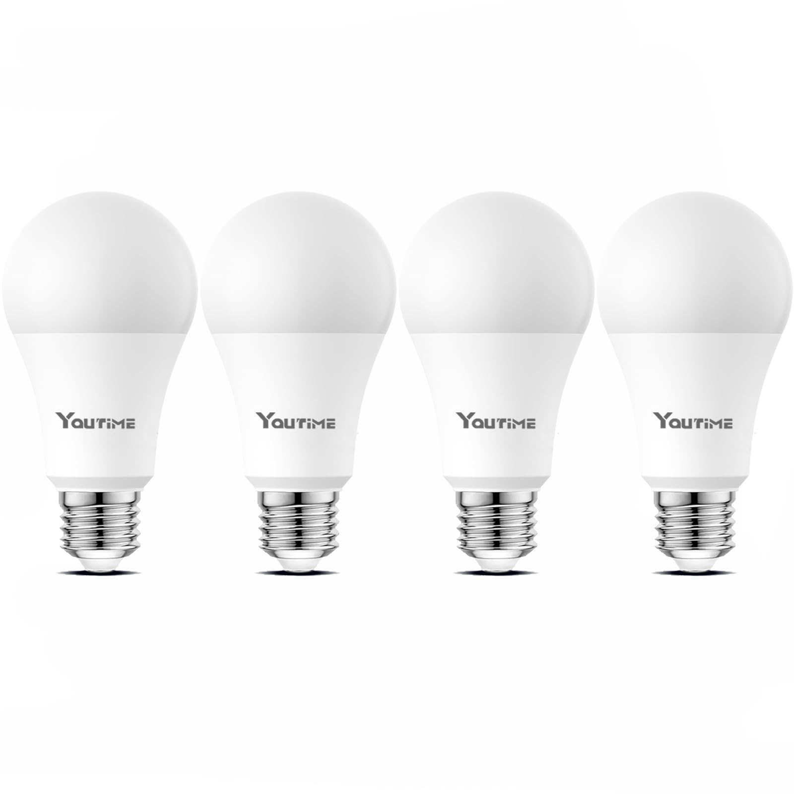 Youtime 3500K LED Light Bulbs A19 100 Watt Equivalent (Not Dimmable), Natural White, 1600 Lumens, E26 LED Bulbs 15W, Energy Saving Light Bulb for Living Room (4 Pack)