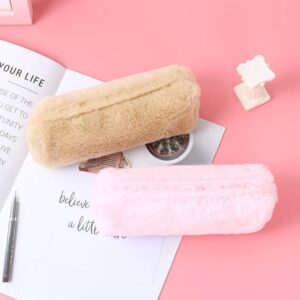 Yjcnelcr Pencil Pouch Pencil Case Large Cartoon Plush Pencil Pouch Portable Plush Cosmetic Storage Bag for Travel for School Supplies