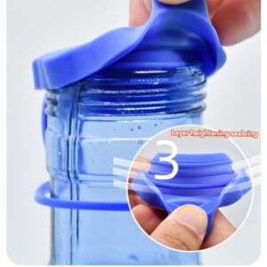 (4PCS)3 and 5 Gallon Water Jug Cap, Silicone Reusable Replacement Cap for 55mm Standard/Screw/Crown Tops,Non Spill Bottle Caps, 5 Gal Water Jug Cap