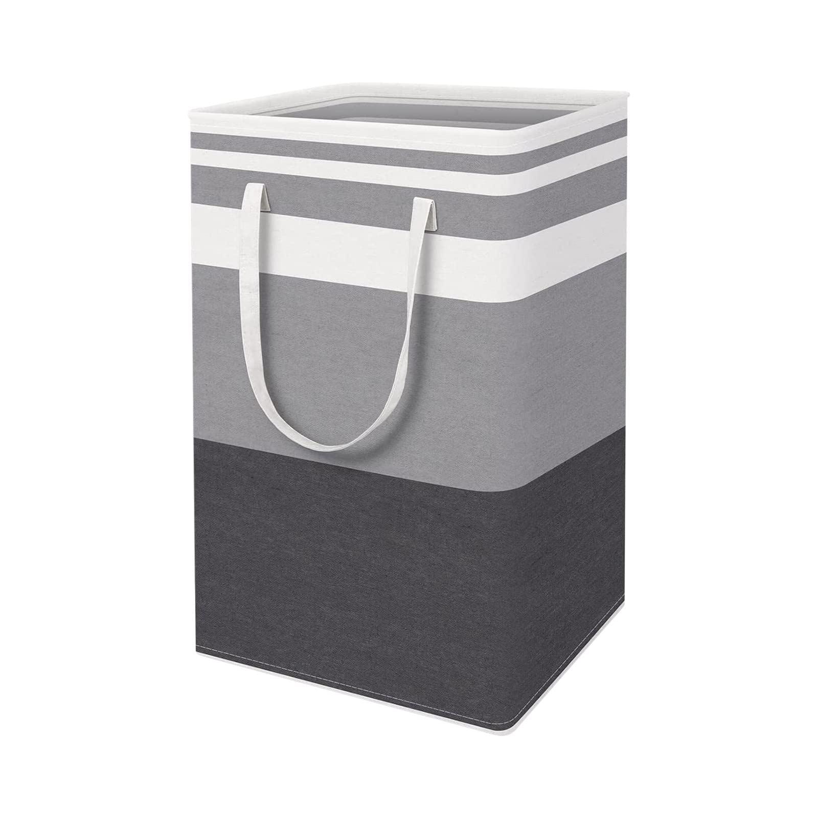 Gray Laundry Basket 75L, Gray Hamper Large Capacity Gradient, Tall Storage Basket with Extended Handles, Laundry Hamper for Clothes and Toys 24.4×15.7×11.8in Clearance #