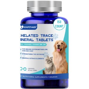 pet trace mineral supplement tablets – supports nutritional balance, prevents pica & coprophagia, 150 tablets