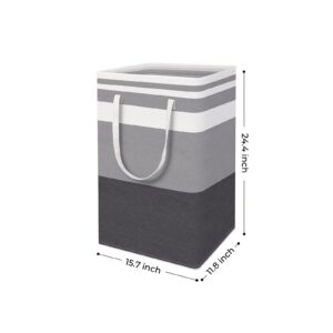 Gray Laundry Basket 75L, Gray Hamper Large Capacity Gradient, Tall Storage Basket with Extended Handles, Laundry Hamper for Clothes and Toys 24.4×15.7×11.8in Clearance #