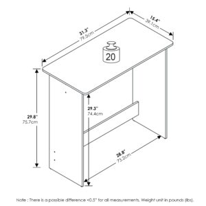 Furinno Simplistic Study Table, Amber Pine