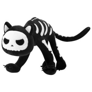 CAIYUEGG Halloween Black Cat Plush,Black Cat Plushies Toys Stuffed Animal Pillows Cute Skeleton Black Cat Plushie Doll Toys,Stuffed Animal Pillow Doll Toys Gift for Fans Boys and Girls Birthday Gifts