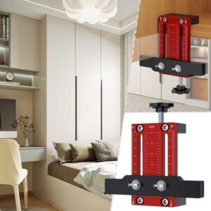 Adjustable Cabinet Door Installation Positioner,Aluminum Alloy Cabinet Hardware Jig,Versatile Hardware Jig High Protective Woodworking Tool for Effortless Alignment,Cabinet Door Mount Locator