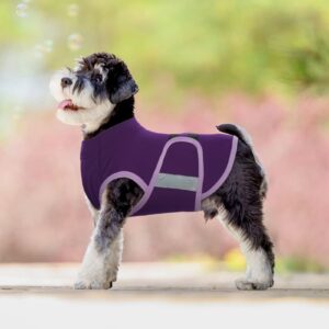 MIGOHI Dog Anxiety Relief Coat,Comfort Anxiety Vest for Dogs,Adjustable Dog Anxiety Calming Wrap for Fireworks,Thunderstorm,Travel, Separation, Dog Anxiety Jacket for Dogs for Large Dogs L Purple