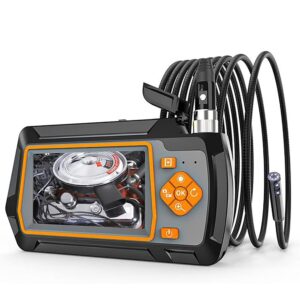 5.5mm borescope inspection industrial camera, dual endoscope camera, 4.3 inch screen, ip67 waterproof snake camera, for sewer pipe drain plumbing inspection