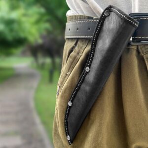 special for straight knife cover folding pocket knife sheath for belt, 9.25 * 2.36in utility knife pouch,edc nylon holster case knife sheath with snap closure(3