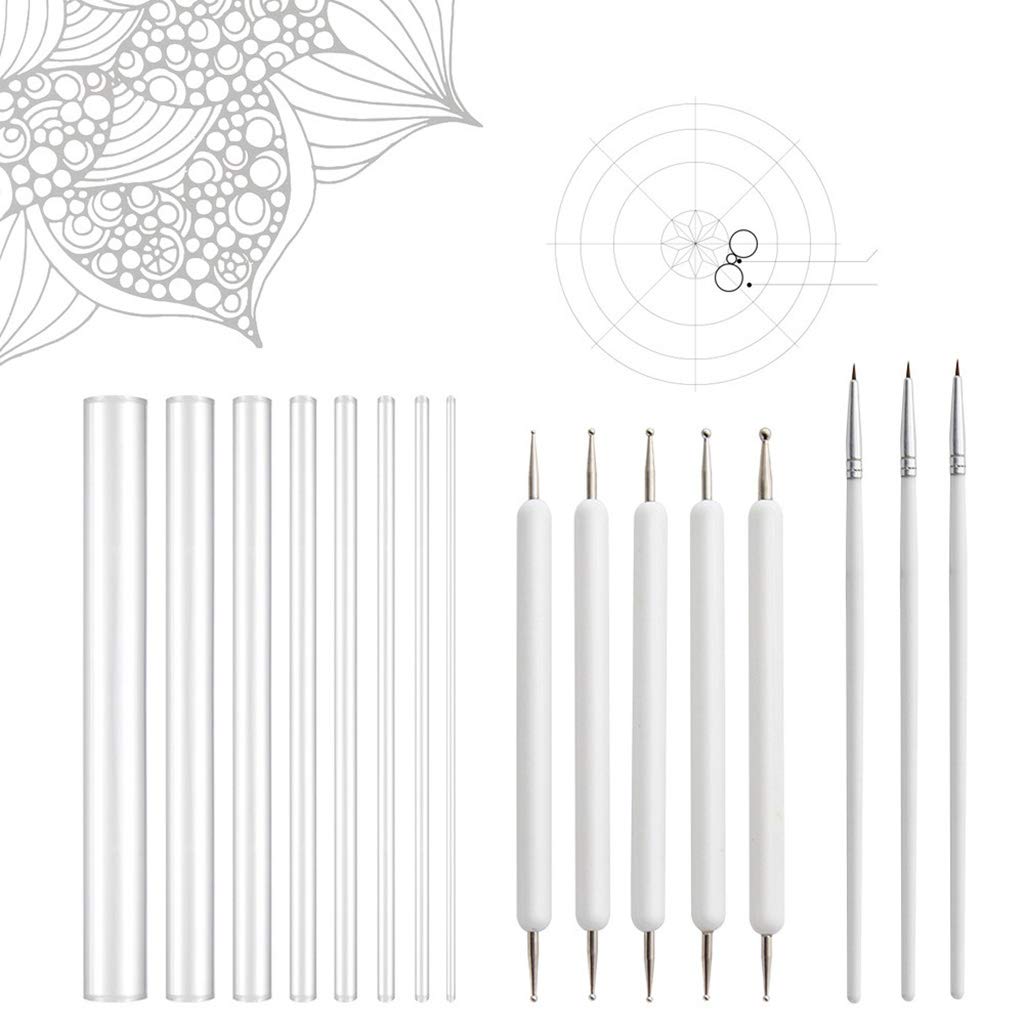 16pcs Dotting Pen Tools Set For Rock Painting Pottery Clay Modeling Art