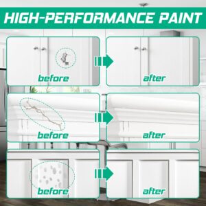 Addurden White Touch Up Paint, Multi-Surface Touch Up Paint Pen, White Paint for Wall, Interior and Exterior Repair Scratches, Paint Touch Up Pens for Furniture Appliance Tile Cabinet Bath(Semi-Gloss)