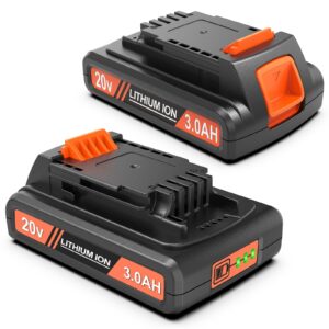 peyesten 【2025 newest】 2 pack 3.0ah 20v replacement battery compatible with black and decker 20v max lst bcbl lht besta lcc series cordless power tools