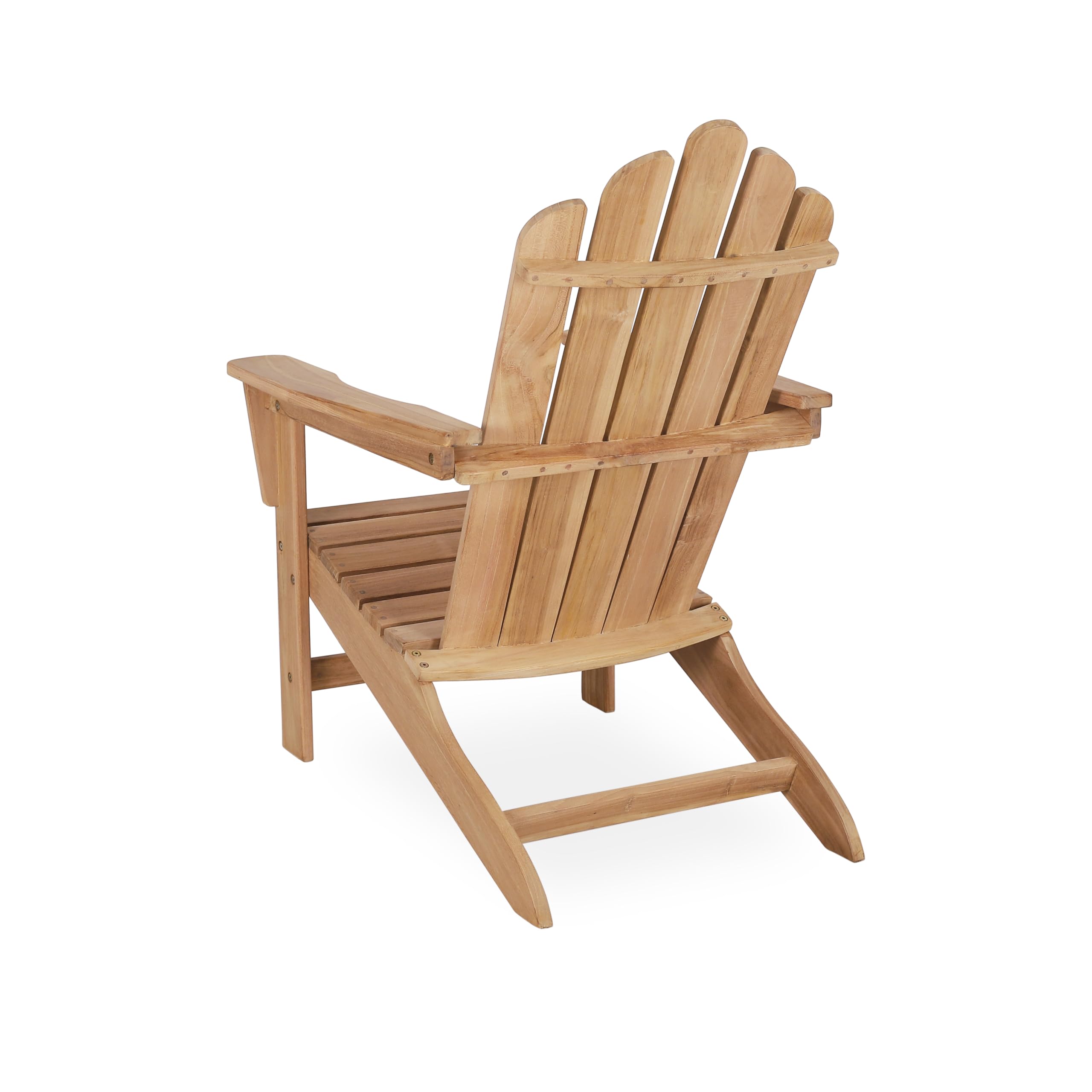 A-ECO LIVING Teak Adirondack Chair, Outdoor Adirondack Chair, Patio Seating Wooden Chair, Water & Weather Resistant Outside Furniture for Patio, Deck, Lawn, Garden, Backyard or Terrace