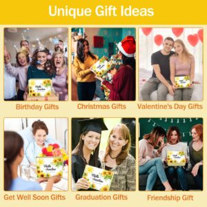 Christmas Gifts for Women Birthday Gifts for Her, Sunflower Gift Sending Sunshine, Get Well Soon Gifts Basket for Women, Inspirational Gift for Best Friend Sister Mom, Unique Gifts for Thinking of You