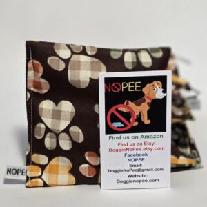 NOPEE Dog Marking Prevention - Indoor - Permanent - Effective Solution - Stops Dogs from Marking or Peeing -eliminates a Dog's urge to Mark - Put Bag Down and Your Problem is Solved! (Brown(Paws))