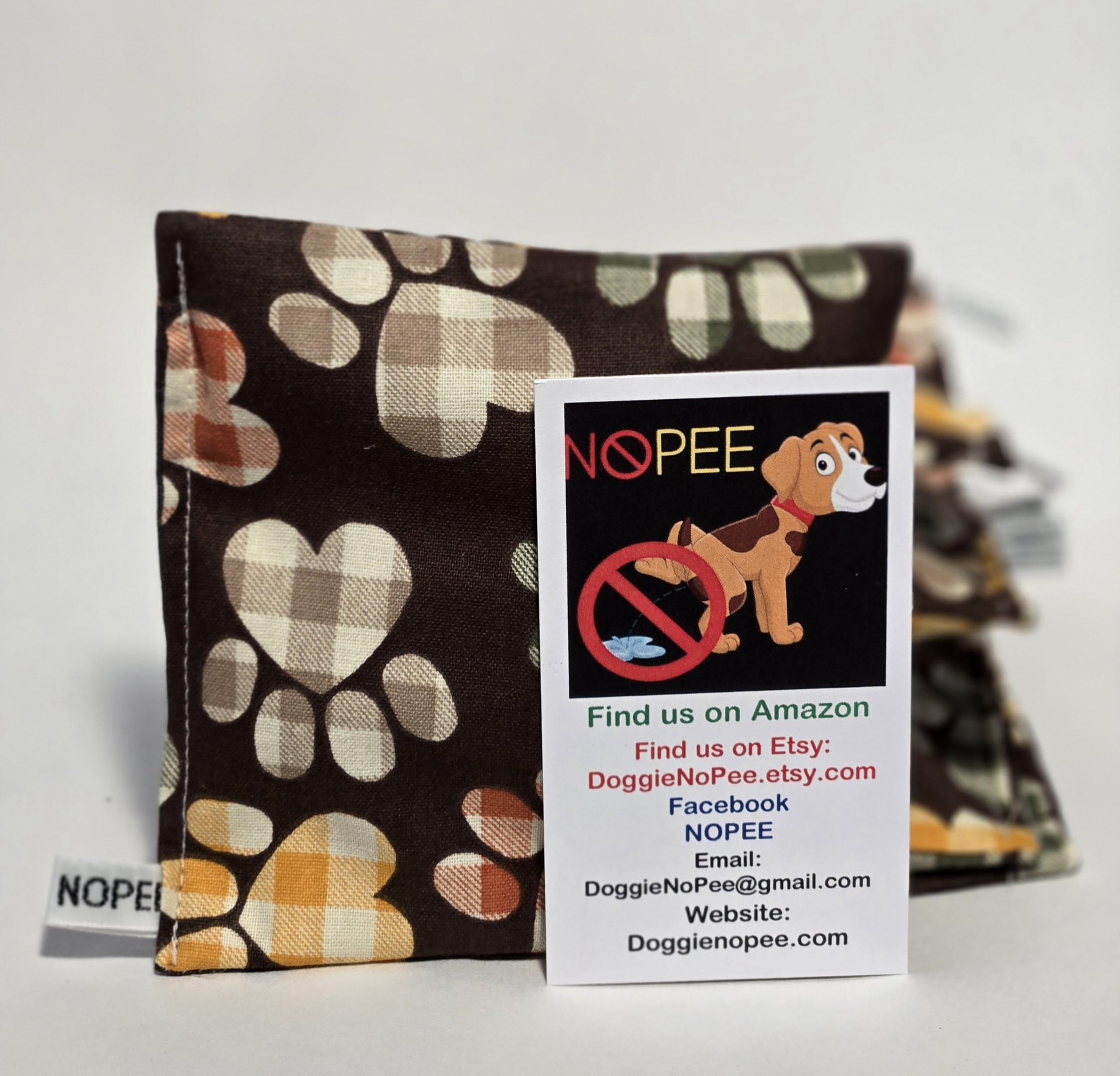 NOPEE Dog Marking Prevention - Indoor - Permanent - Effective Solution - Stops Dogs from Marking or Peeing -eliminates a Dog's urge to Mark - Put Bag Down and Your Problem is Solved! (Brown(Paws))