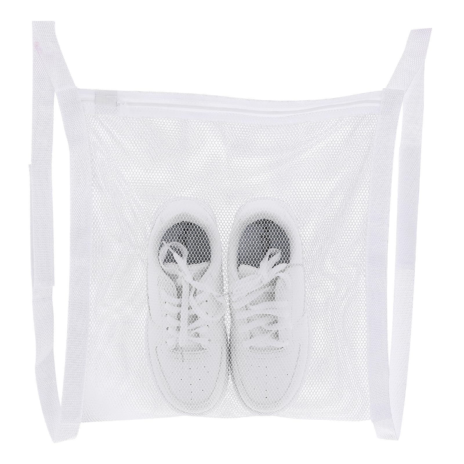 Shoe Washing Machine Bag Laundry Shoe Bag Mesh Laundry Bag Sneaker Dry Bag with Strap And Zipper Sneaker Laundry Dryer Bag for Clothing Shoes Reusable Bag Tool Laundry Accessories 16.3 x15.9 Inch