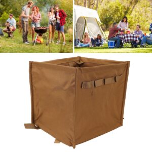 Arborist Throw Line Storage Cube, 33L Large Capacity Easy Throwline Folding Cube, Outdoor Foldable Oxford Cloth Trash Can, Tree Climbing Gear Throwline Box for Camping (Khaki)