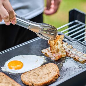 DARTMOOR 2-in-1 Reversible Cast Iron Griddle, 18 in Pre-Seasoned Cast Iron Grill Pan with Pan Scrapers, Double Side Rectangular Frying Pan with Non-Stick Surface, Indoor & Outdoor Use