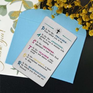 EE&YU Pastor Appreciation Card Gifts - Pastor Christmas Anniversary Card, Pastor Appreciation Gifts for Women Men, Thank You Pastor Card, Pastor Thanksgiving Birthday Retirement Present