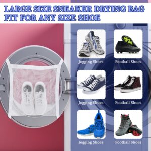 Shoe Washing Machine Bag Laundry Shoe Bag Mesh Laundry Bag Sneaker Dry Bag with Strap And Zipper Sneaker Laundry Dryer Bag for Clothing Shoes Reusable Bag Tool Laundry Accessories 16.3 x15.9 Inch