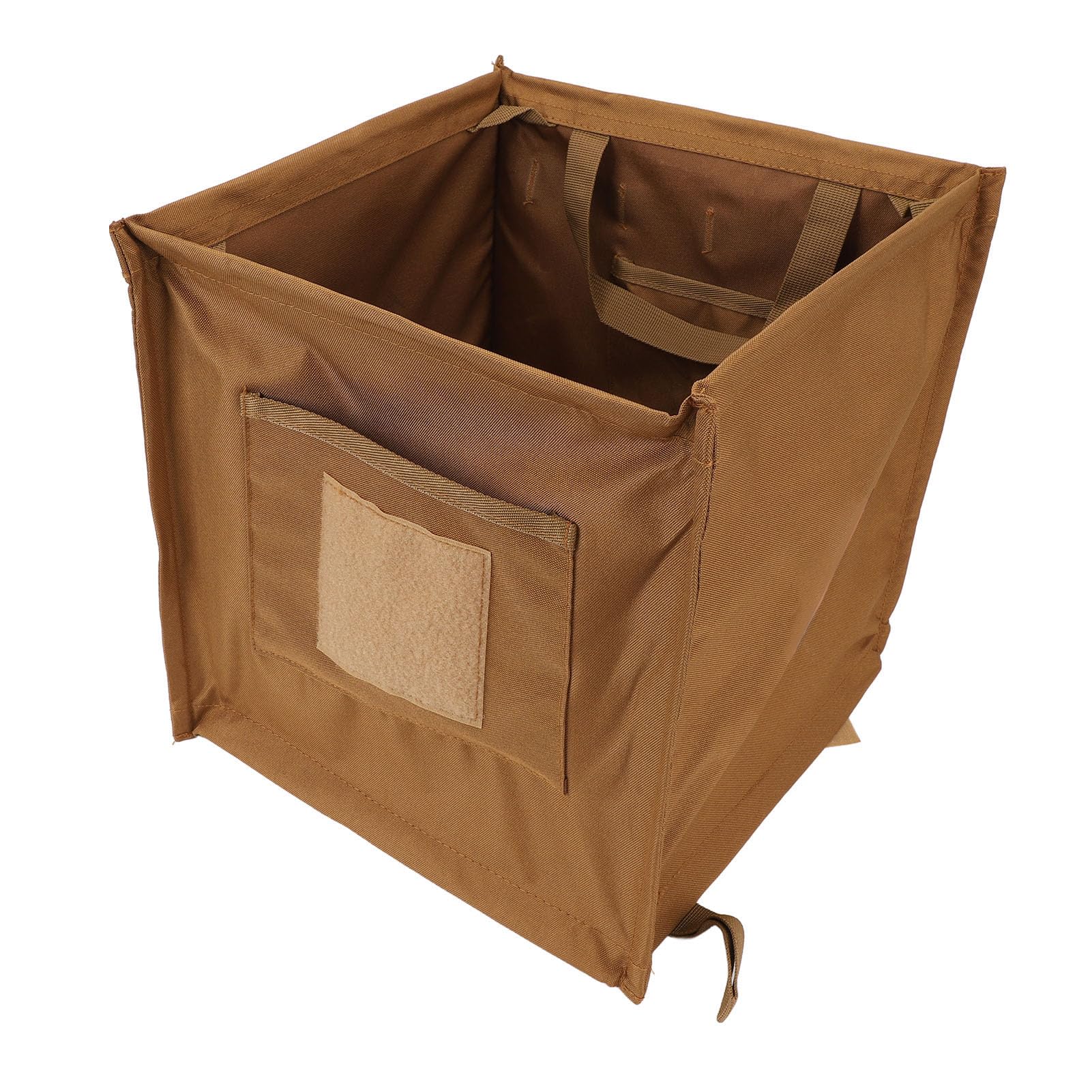 Arborist Throw Line Storage Cube, 33L Large Capacity Easy Throwline Folding Cube, Outdoor Foldable Oxford Cloth Trash Can, Tree Climbing Gear Throwline Box for Camping (Khaki)