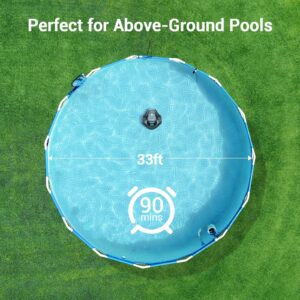 AIPER Cordless Robotic Pool Cleaner, Pool Vacuum with Dual-Drive Motors, Self-Parking, Perfect for Above-Ground Flat Pool up to 40 Feet, Lasts 90 Min, Grey