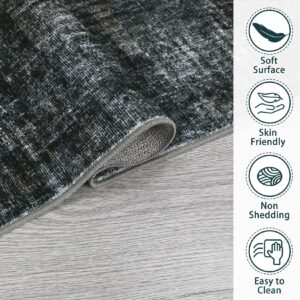 GarveeHome 8x10 Area Rug Modern Abstract Area Rug for Living Room Machine Washable Rug Farmhouse Checkered Throw Carpet Non-Slip Stain Resistant Accent Rug Floor Cover for Home Decor, Grey